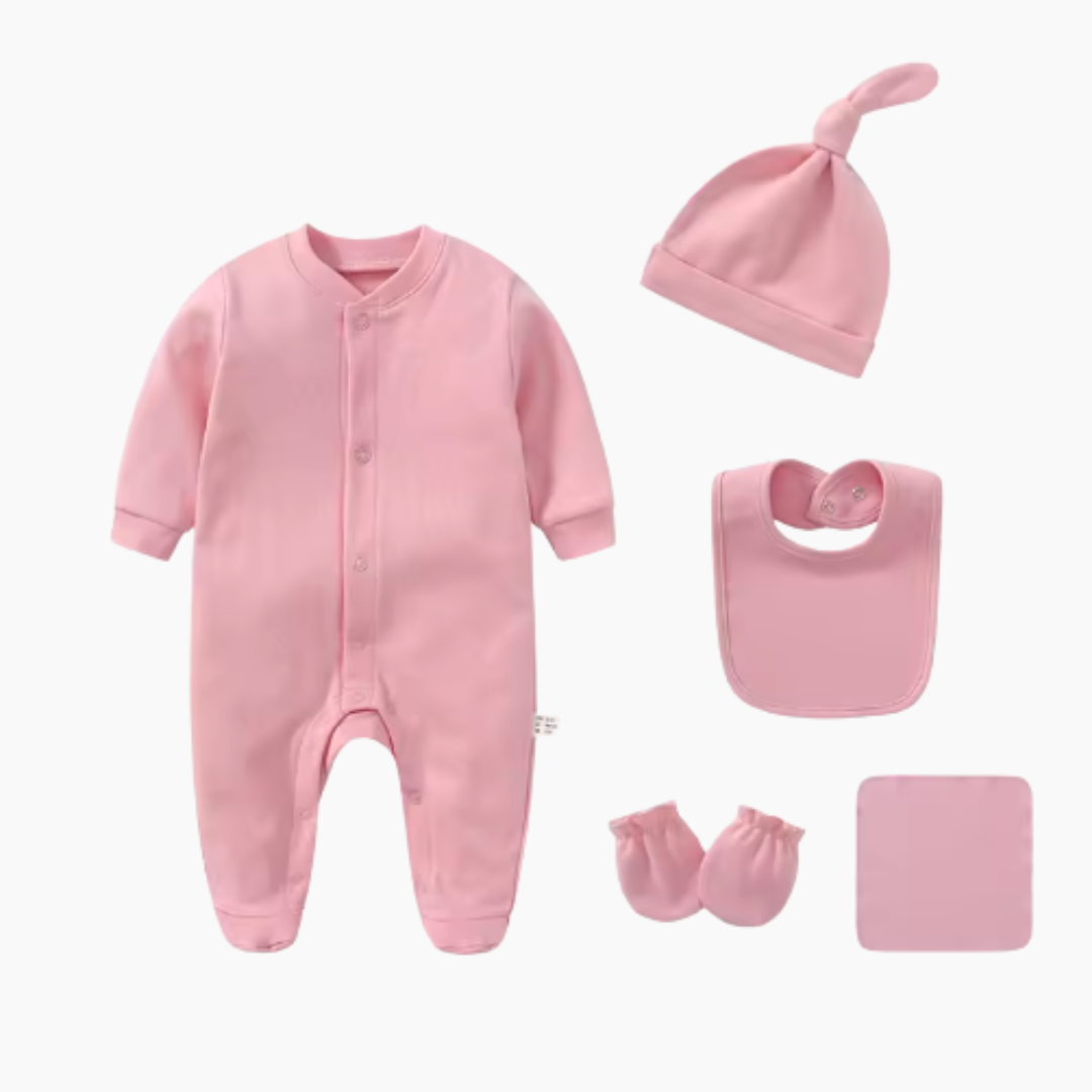 BabyBox "TOUT DOUX" – Coffret Cadeau Personnalisable Naissance Bébé (Pyjama, Bonnet, Bavoir, Moufles, Lavette, Boîte Cadeau)